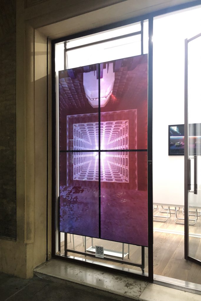 Palle Torsson, Free Fall, installation view on Digital Video Wall at Metronom, IT. ©